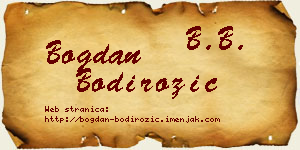 Bogdan Bodirožić vizit kartica